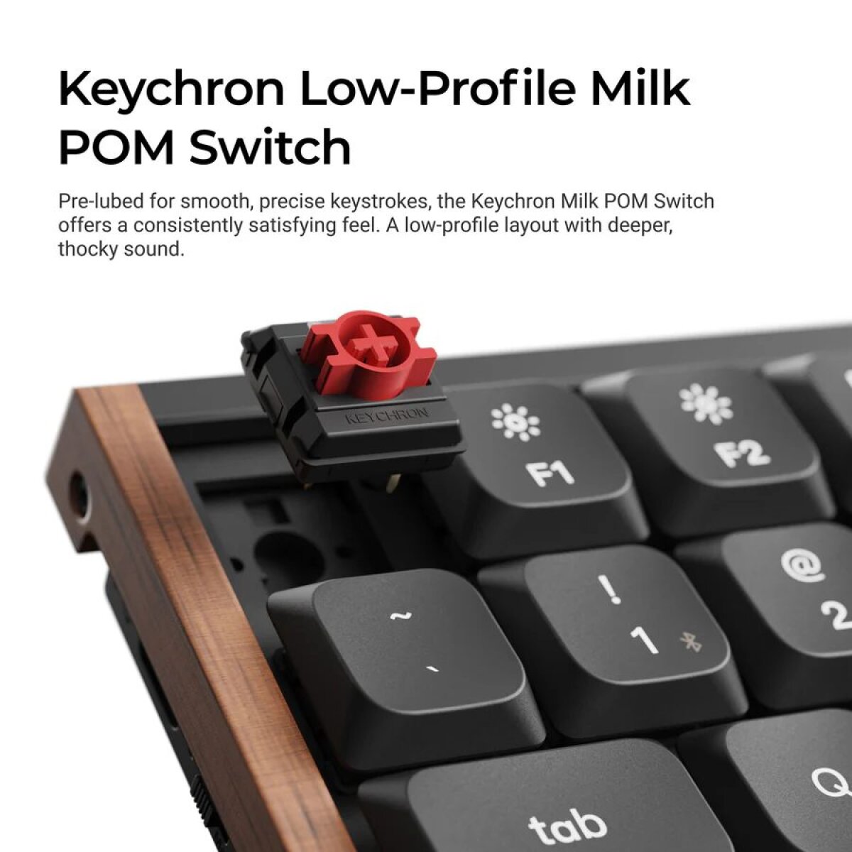 Keychron K3 Ultra (K3U-H3) QMK 8K Wireless Mechanical Keyboard Brown Switch Low Profile Wood Fr. 75% - Image 5