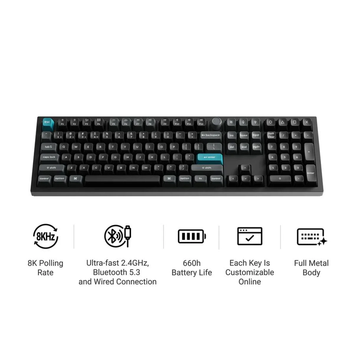 Keychron Q6 Ultra (Q6U-M4) ZMK RGB 8K Wireless Custom Mechanical Keyboard-Banana Switch 100% US - Image 2
