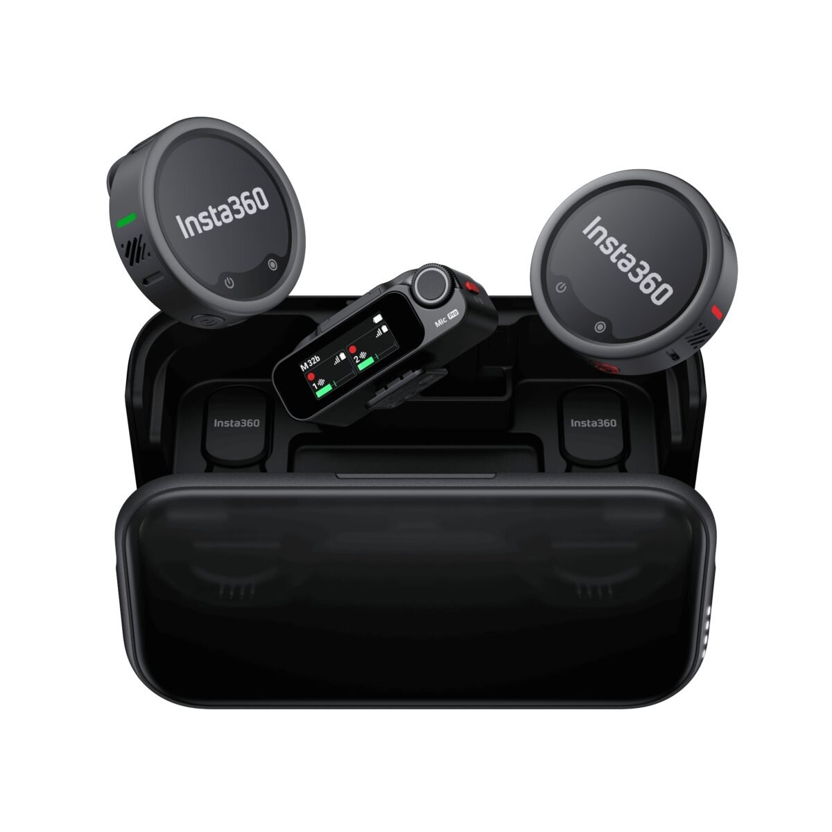 Insta360 Wireless Microphone Pro 2 TX+1 RX+Charge Case - 3-Mic Array, AI NoiseCancel, Custom Display - Image 3